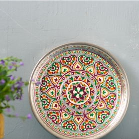 Hindu decorated offering plate Mandala