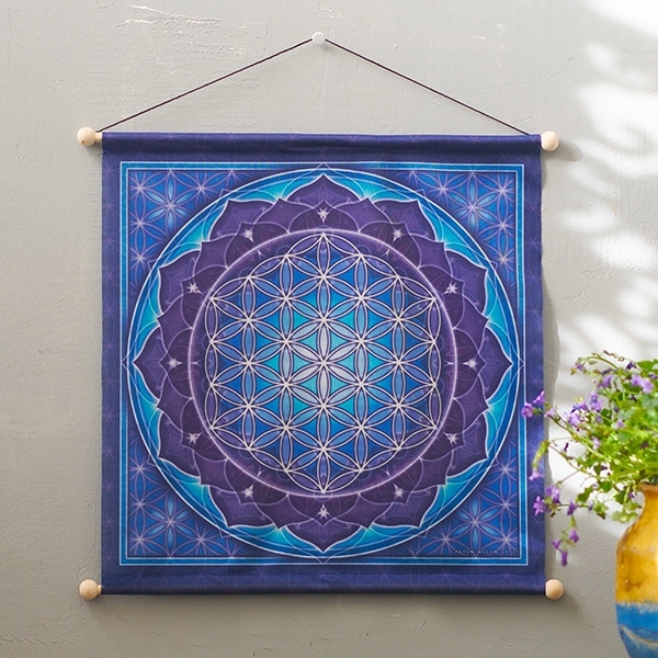 Meditation Banner Flower of life symbol