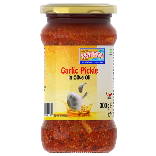 Pickles ou achars indiens à l'ail épicés 0.3kg