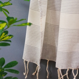 Indian pure cotton handcrafted towel grey