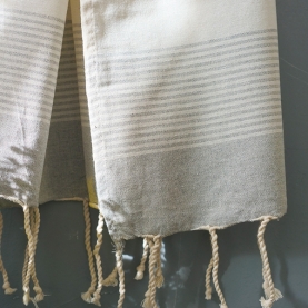 Indian pure cotton handcrafted towel grey