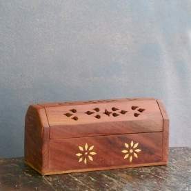 Boîte à encens indienne artisanale