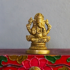 Indian hindu god Ganesh brass statue