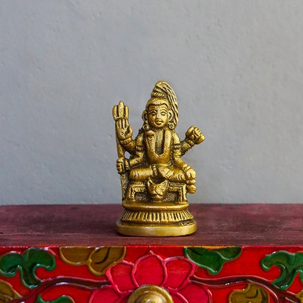 Statuette dieu hindou en laiton Shiva