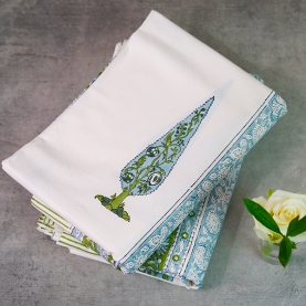 Nappe en coton imprimé indien