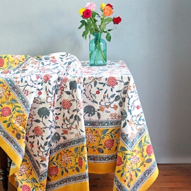 Indian handcrafted printed table cover