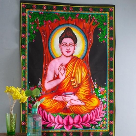 Bouddha indien en peinture murale