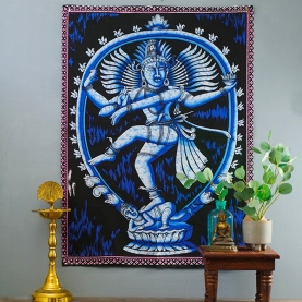 Indian painted wall hanging Nataraj