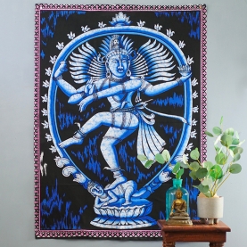 Indian painted wall hanging dancing Shiva