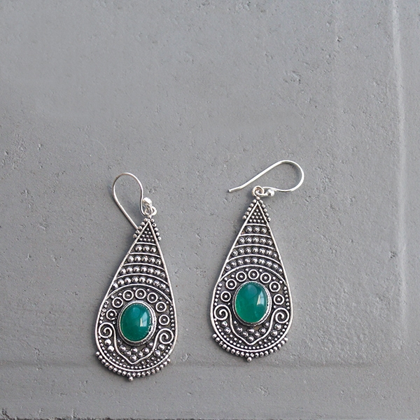 Indian ethnic earrings silver color