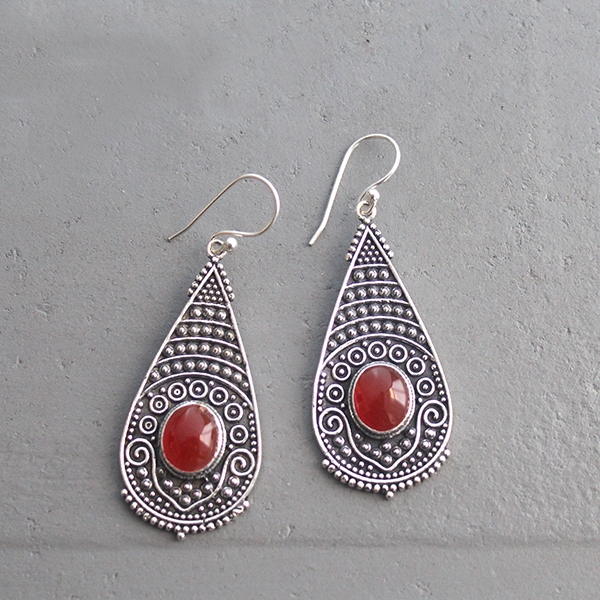 Indian ethnic earrings silver color