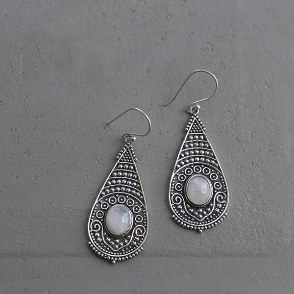Indian ethnic earrings silver color