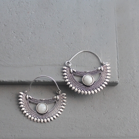 Indian ethnic earrings silver color