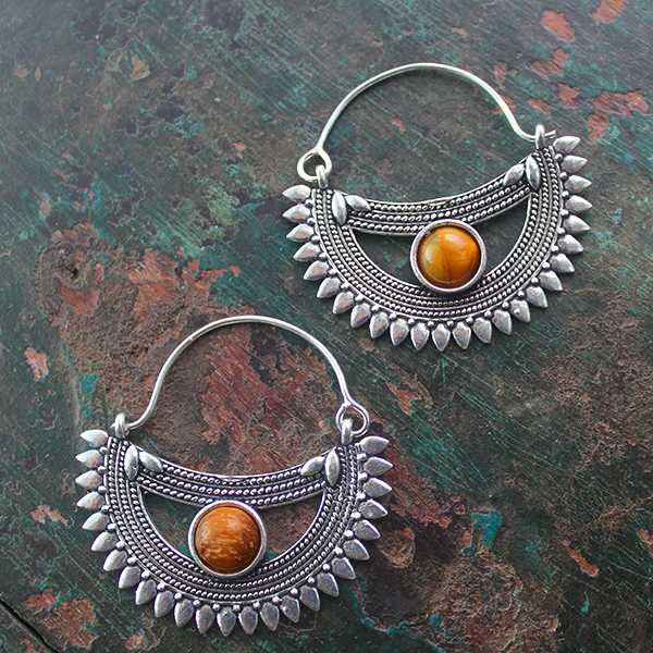 Indian ethnic earrings silver color