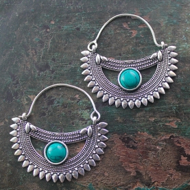 Indian ethnic earrings silver color