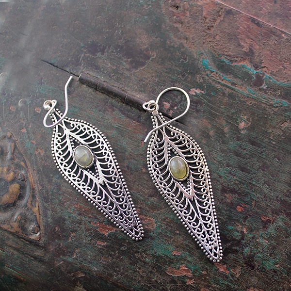 Indian ethnic earrings silver color