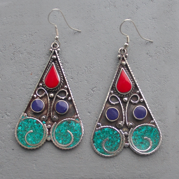 Boucles d'oreilles indiennes boho colorées