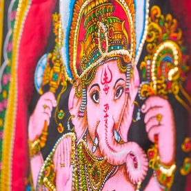 Set De 5 Tampons En Bois Motifs Indiens Religieux Et Ganesha - Pour Impressions Sur Tissu, Papier, Argile