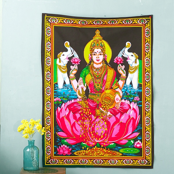 Indian painted wall hanging Lakshmi