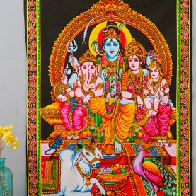 Dieux hindous Ganesh, Shiva, Parvati et Kartik