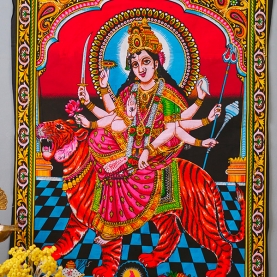 Tissu mural indien déesse Durga