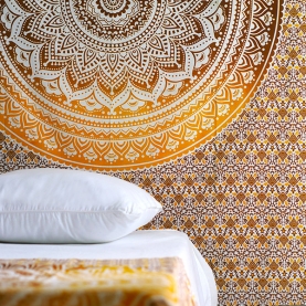 Indian cotton wall hanging Lotus