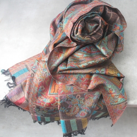 Indian ethnic scarf embroidered