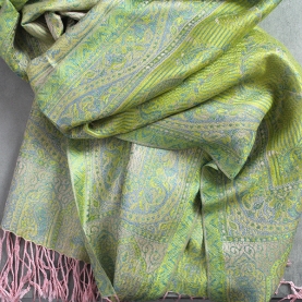 Indian cotton scarf embroidered
