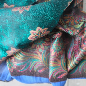 Indian Jamawar cotton scarf