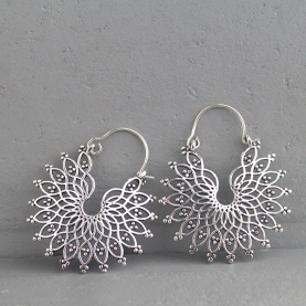 Indian ethnic earrings silver metal