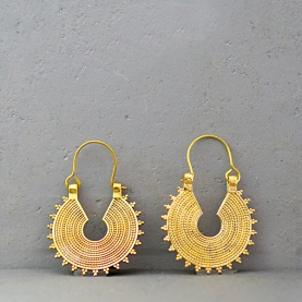 Indian ethnic earrings golden metal