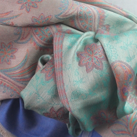 Indian Jamawar cotton scarf