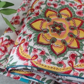 Indian handprinted table cover