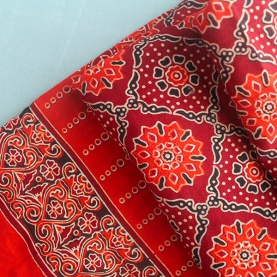 Indian handprinted cotton stole