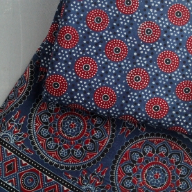Indian handprinted cotton stole