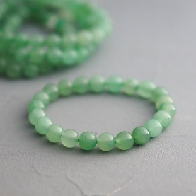 Bracelet with aventurine stones Ø0.8