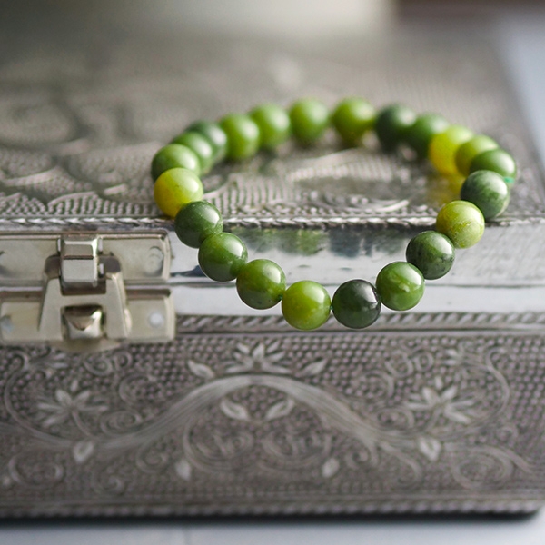 Bracelet Pierres Jade Nephrite Bijoux Spirituels Pankaj e Boutique