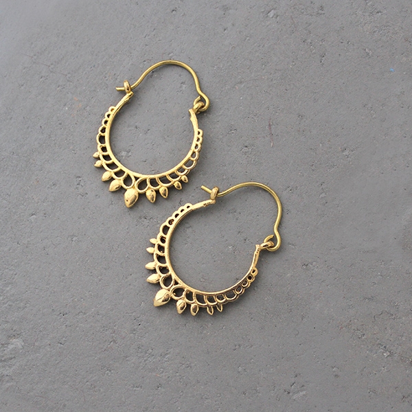 Indian earrings golden ethnic jewel
