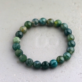 Bracelet with Moss agate stones