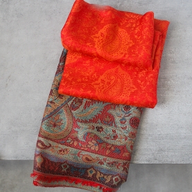 Indian Jamawar cotton scarf