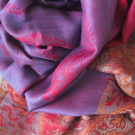 Indian Jamawar cotton scarf