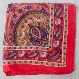 Indian square silk scarf