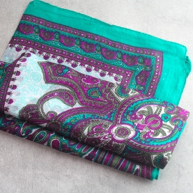 Indian silk scarf square