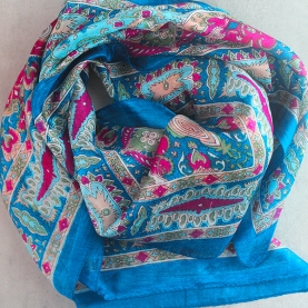 Foulard indien en soie carré