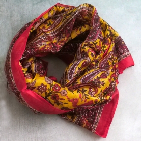 Indian silk scarf square