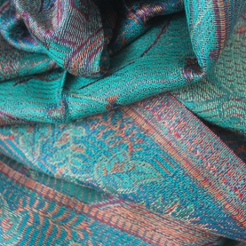 Indian scarf flowers design