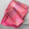 Indian scarf flowers design pink and yellow