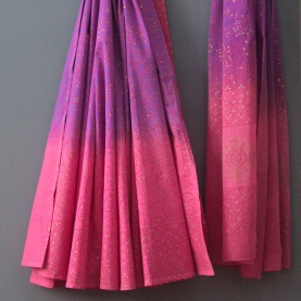 Indian cotton skirt Sanganeri print
