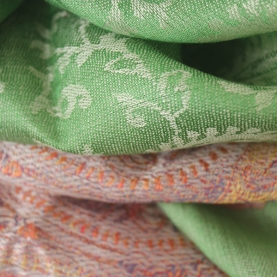 Echarpe indienne en coton tissé Jamawar