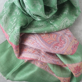 Echarpe indienne en coton Jamawar